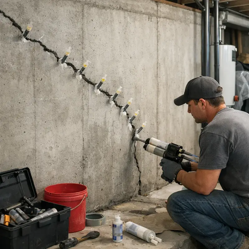 Basement Wall Crack Repair Winchester